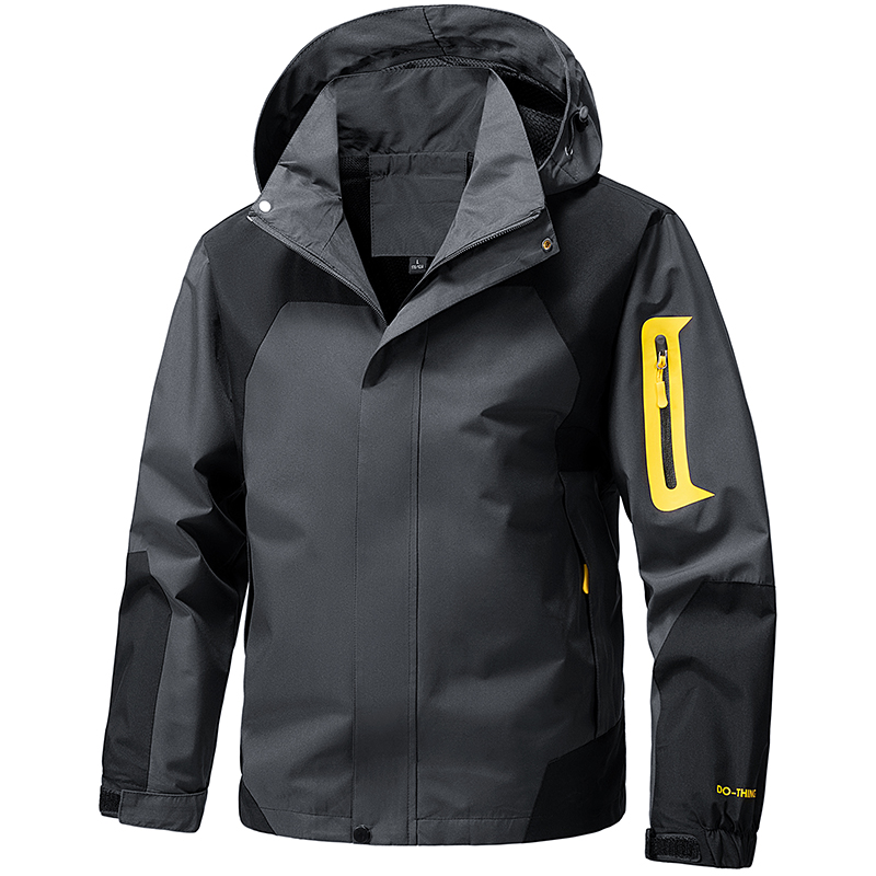 Outdoor Sport Waterproof Jacket - Jaket Outdoor Softshell Pria Resleting Berkerudung