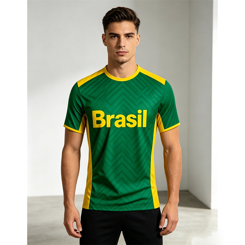 Outdoor Sport Name - Kaos Jersey Sepak Bola Brasil Untuk