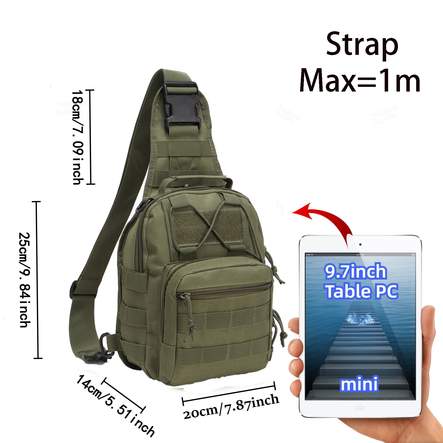 THURAM tas taktis luar ruangan - Outdoor Sport Backpack ulasan dan harga