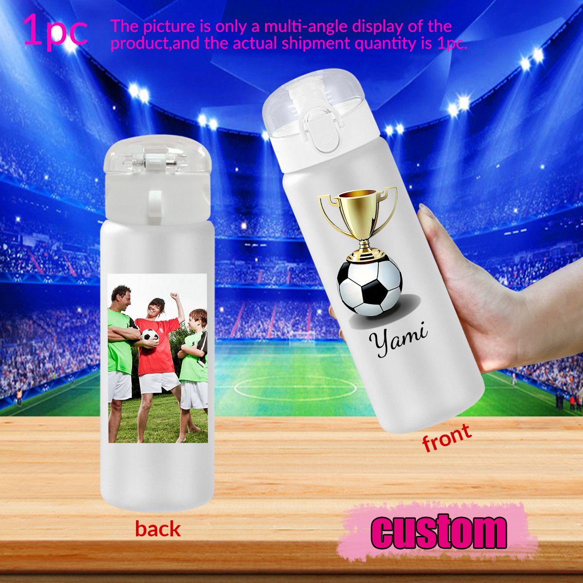 1pc Botol Minum Plastik Anti B - Outdoor Sport Name ulasan dan harga