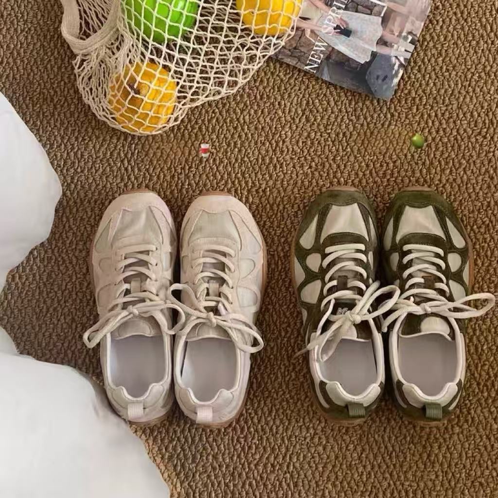 Sepatu Sneakers Vintage Patchw - Outdoor Sports Shoes ulasan dan harga