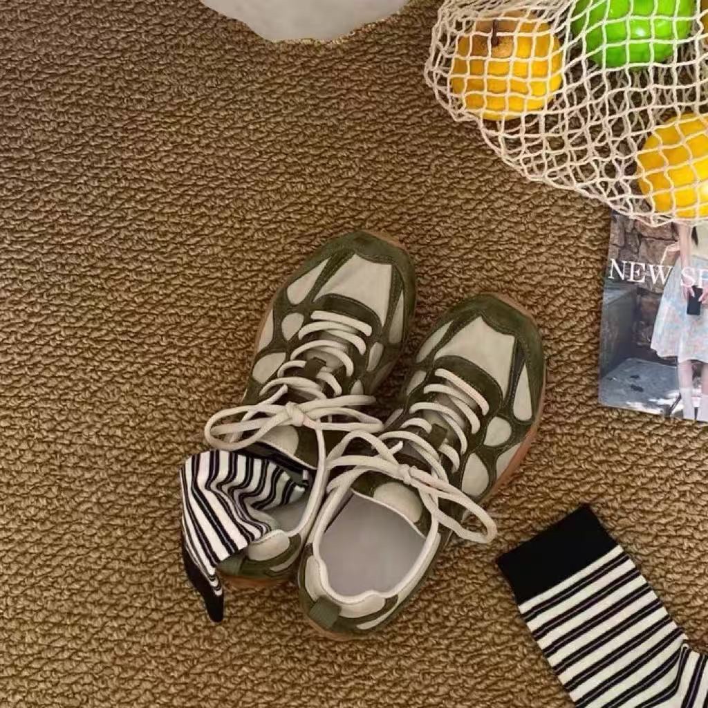 Sepatu Sneakers Vintage Patchw - Outdoor Sports Shoes ulasan dan harga