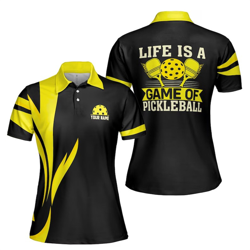Kaus Polo Grafis Pickleball Ol - Outdoor Sport Name ulasan dan harga